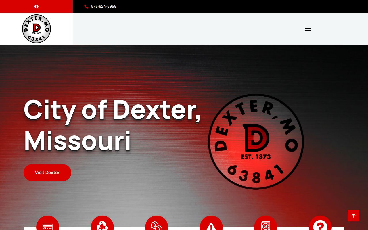 Official City of Dexter page for Stoddard County criminal record office routing